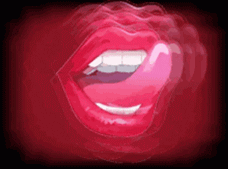 Gif animé bouche langue